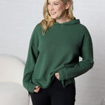 Laureen Cloudy Knit Hoodie - Green