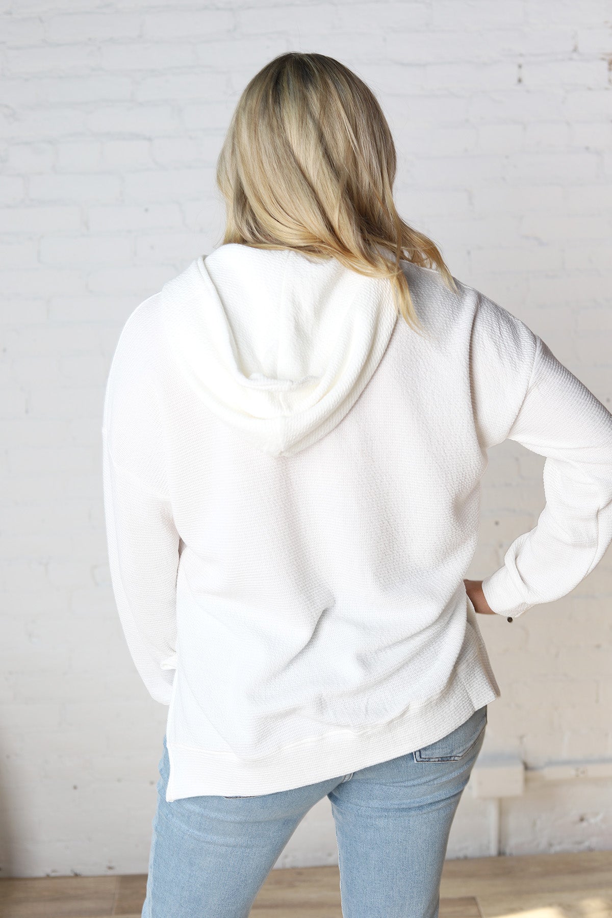 Laureen Cloudy Knit Hoodie - Off White