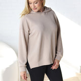 Laureen Cloudy Knit Hoodie - Taupe