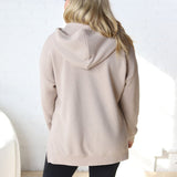 Laureen Cloudy Knit Hoodie - Taupe