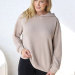 Laureen Cloudy Knit Hoodie - Taupe