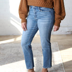 Lauren High Rise Tapered Straight Denim