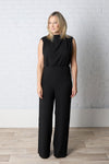 Layla Pleated Shoulder Jumpsuit