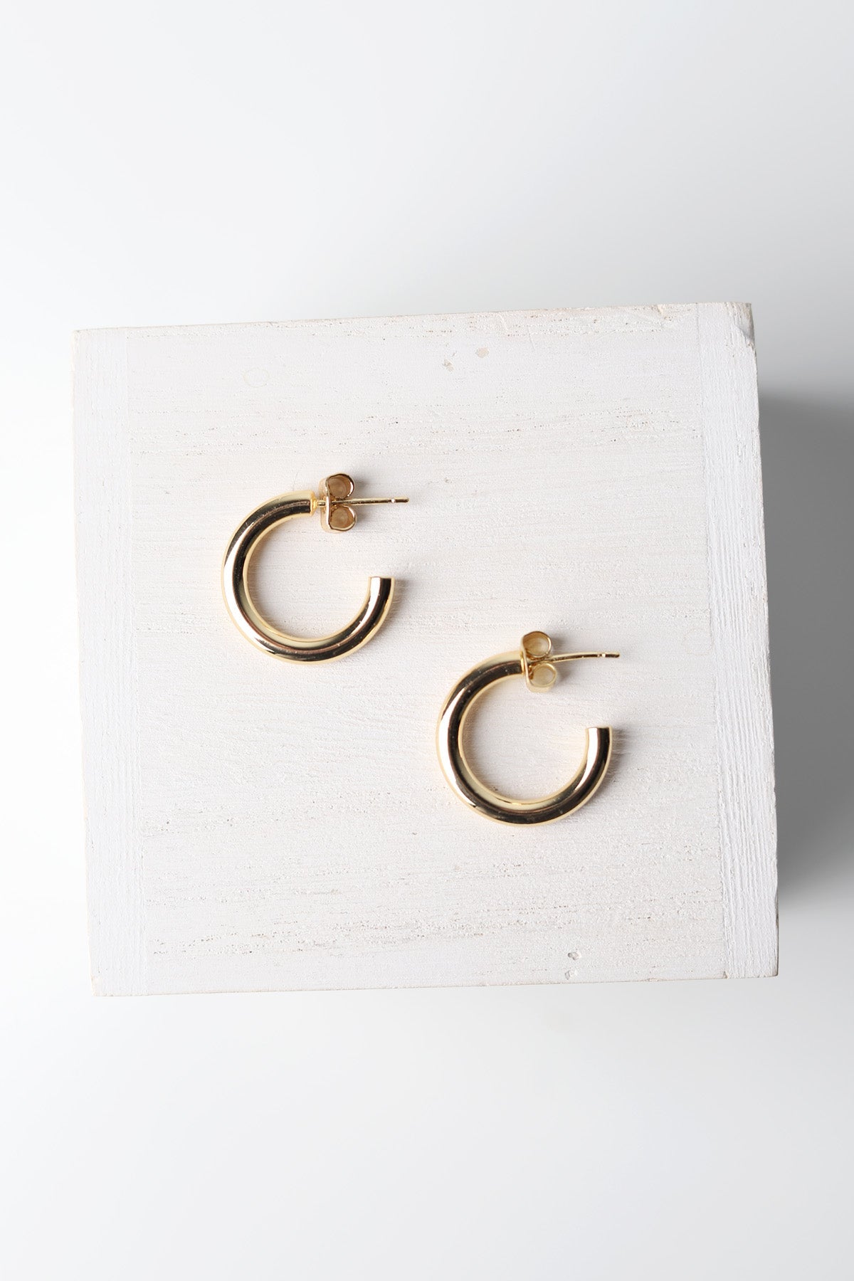 Leah 14K Gold-Dipped Post Hoop Earrings - Gold