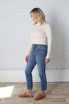 Leah Super High Rise Straight Crop - Stuck Up Wash