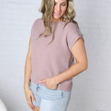 Lena Knit Cap Sleeve Sweater - Lilac