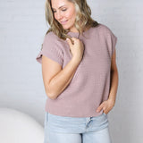 Lena Knit Cap Sleeve Sweater - Lilac