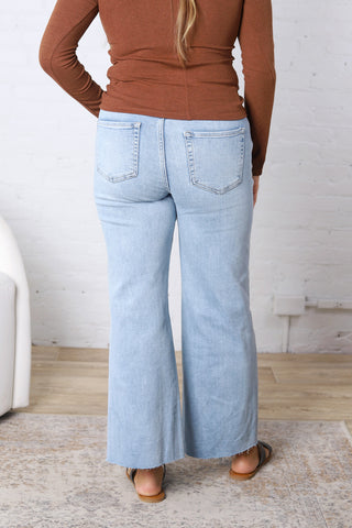 Lennon High Rise Crop Wide Leg Jeans