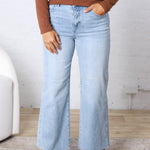 Lennon High Rise Crop Wide Leg Jeans