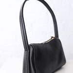 Leona Top Zip Baguette Shoulder Bag - Black