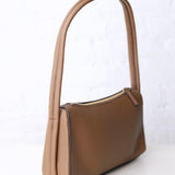 Leona Top Zip Baguette Shoulder Bag - Taupe