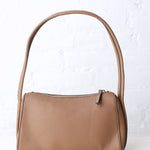 Leona Top Zip Baguette Shoulder Bag - Taupe