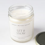 Let It Snow 9 oz Soy Candle - Clear Jar