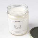 Let It Snow 9 oz Soy Candle - Clear Jar