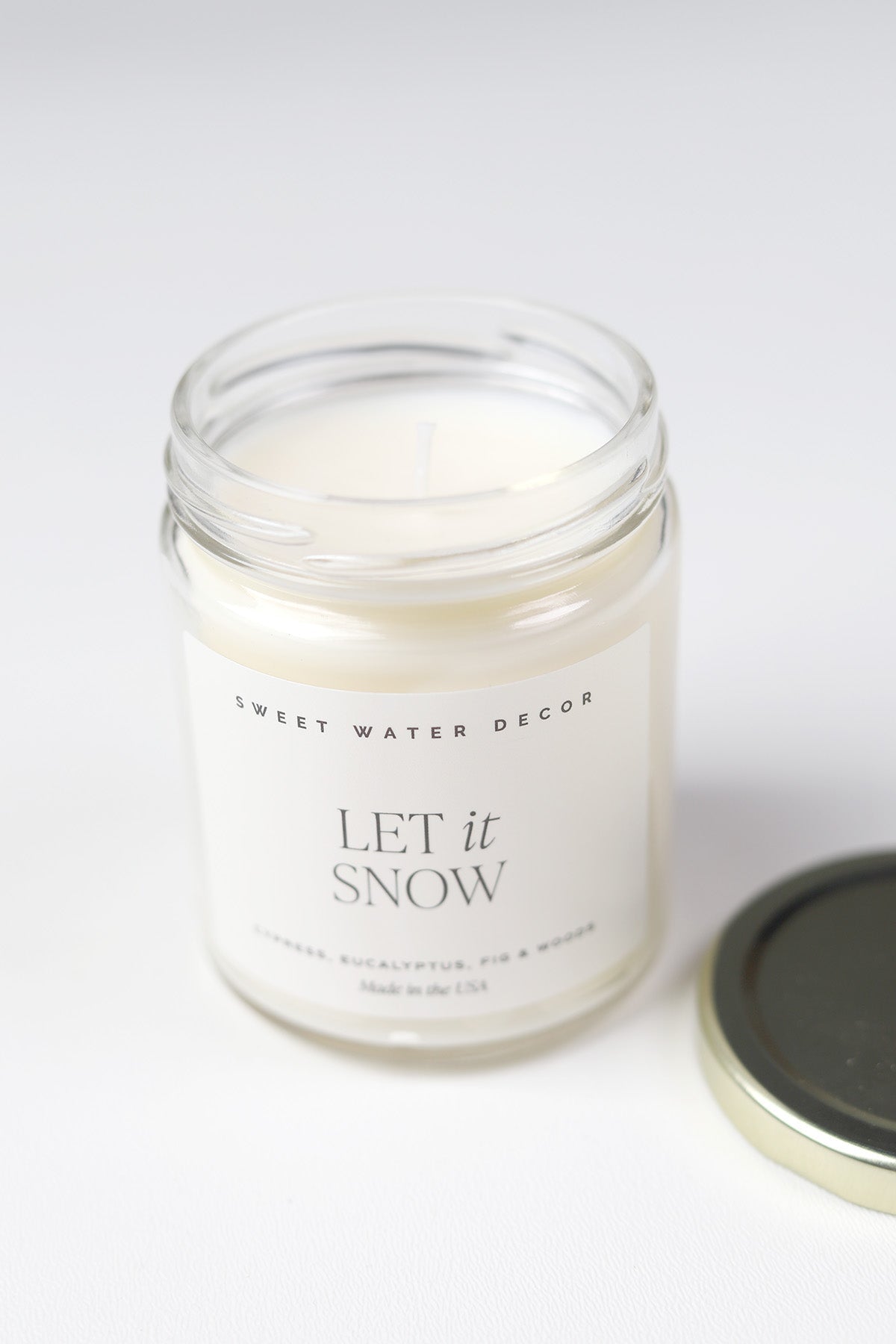 Let It Snow 9 oz Soy Candle - Clear Jar