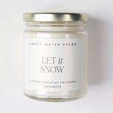 Let It Snow 9 oz Soy Candle - Clear Jar