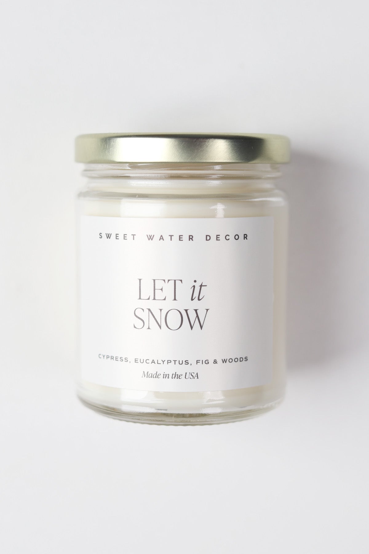 Let It Snow 9 oz Soy Candle - Clear Jar