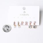 Libby Trio Gold-Tone Crystal Drop Earring Set - Gold
