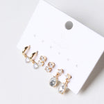 Libby Trio Gold-Tone Crystal Drop Earring Set - Gold