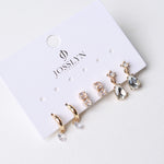 Libby Trio Gold-Tone Crystal Drop Earring Set - Gold