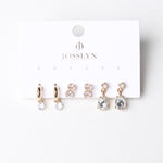 Libby Trio Gold-Tone Crystal Drop Earring Set - Gold