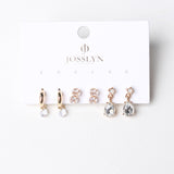 Libby Trio Gold-Tone Crystal Drop Earring Set - Gold
