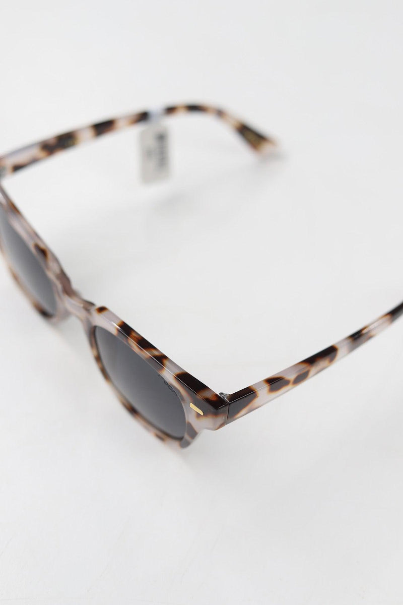 Lido Sunglasses - Snow Tortoise/Smoke Polarized Lens
