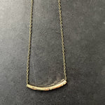 Lightly Hammered Tube Necklace