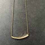 Lightly Hammered Tube Necklace