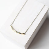 Lightly Hammered Tube Necklace