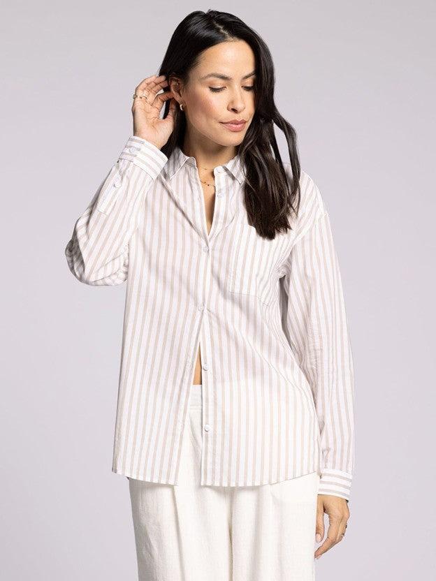 Liliana Shirt - White Pepper Stripe