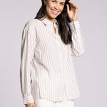 Liliana Shirt - White Pepper Stripe
