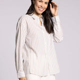 Liliana Shirt - White Pepper Stripe