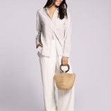 Liliana Shirt - White Pepper Stripe