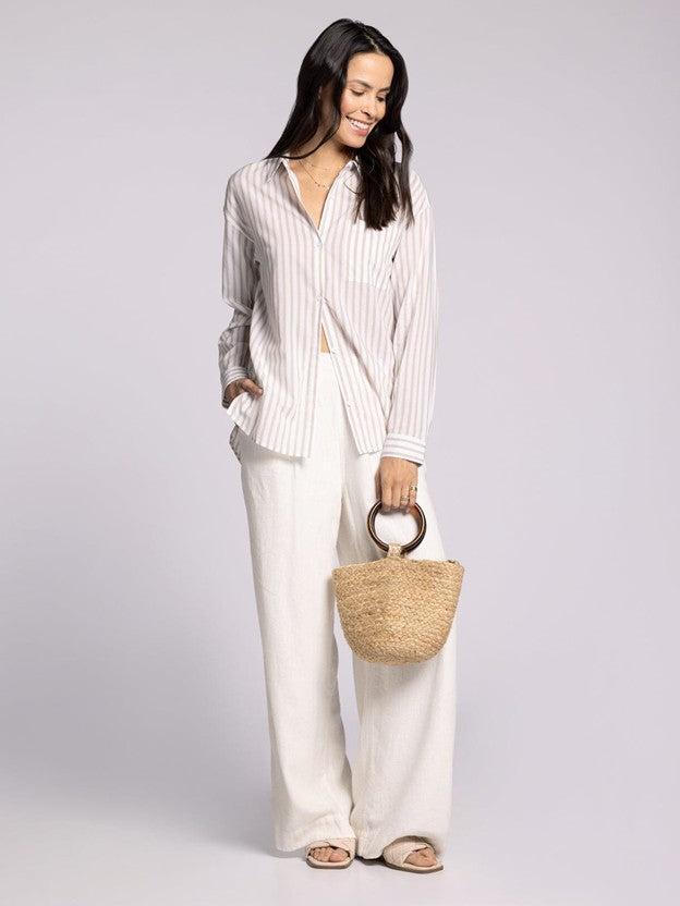 Liliana Shirt - White Pepper Stripe