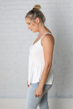 Lilith Spaghetti Strap Tank - Ivory
