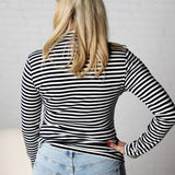 Lillian Stripe Turtle Neck Top