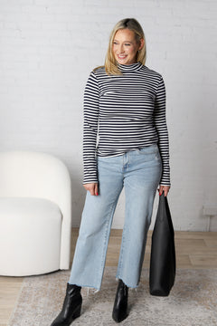 Lillian Stripe Turtle Neck Top