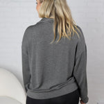 Linsy Modal Poly Quarter Zip - H Charcoal