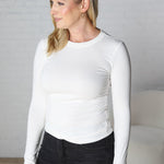 Livia Long Sleeve Knit Top - Ivory