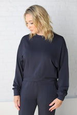 Livie Crewneck Top with Oversized Sleeves