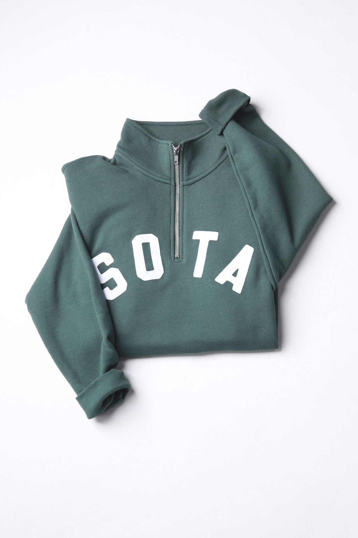 Loft Midweight Unisex Quarter Zip - Alpine Green