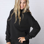 Logan Lounge Long Sleeve Turtleneck - Black
