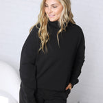 Logan Lounge Long Sleeve Turtleneck - Black