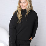 Logan Lounge Long Sleeve Turtleneck - Black