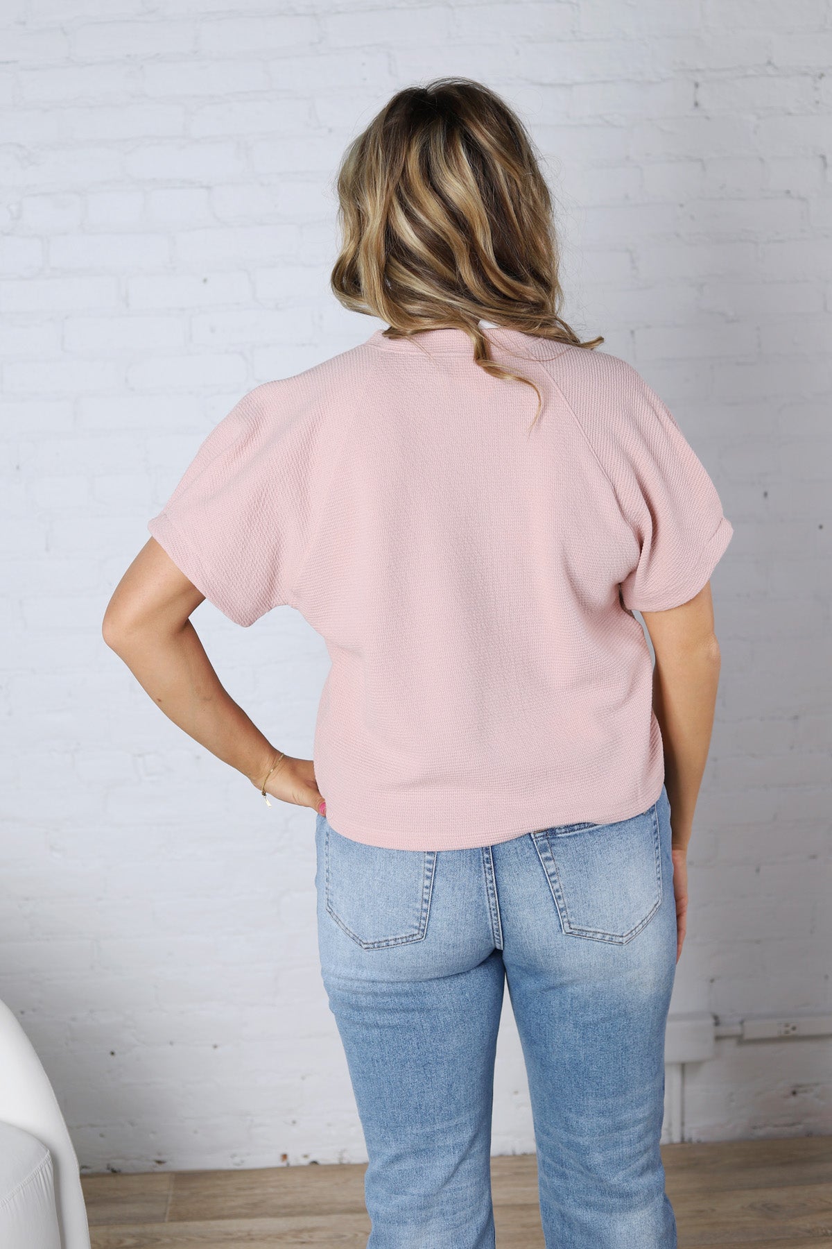 Lottie Bubble Sleeve Romance Top - Rose Smoke