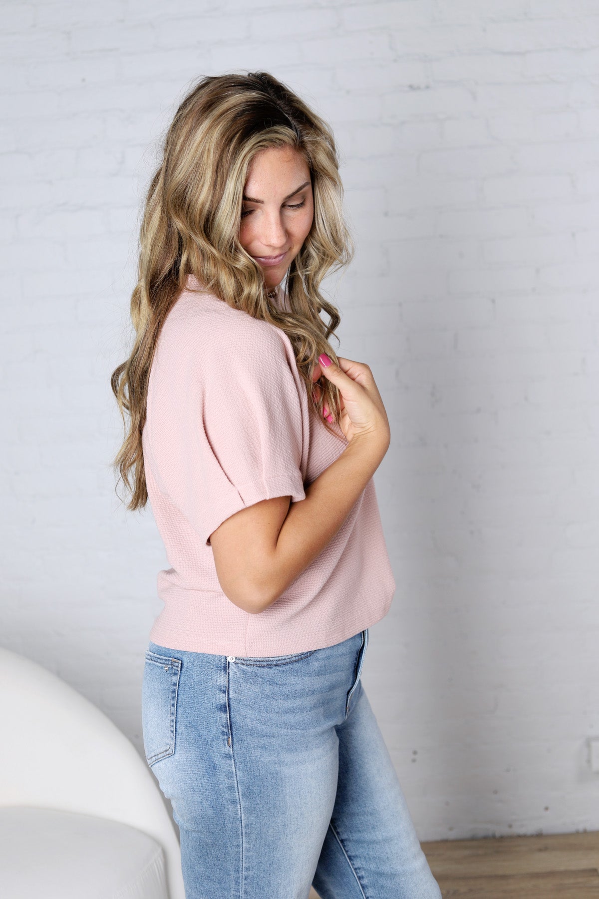 Lottie Bubble Sleeve Romance Top - Rose Smoke FINAL SALE