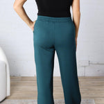 Luca Modal Wide-leg Sweatpants - Deep Green