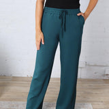 Luca Modal Wide-leg Sweatpants - Deep Green