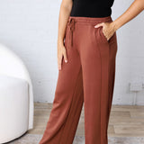 Luca Scuba Wide-leg Sweatpants - Chestnut